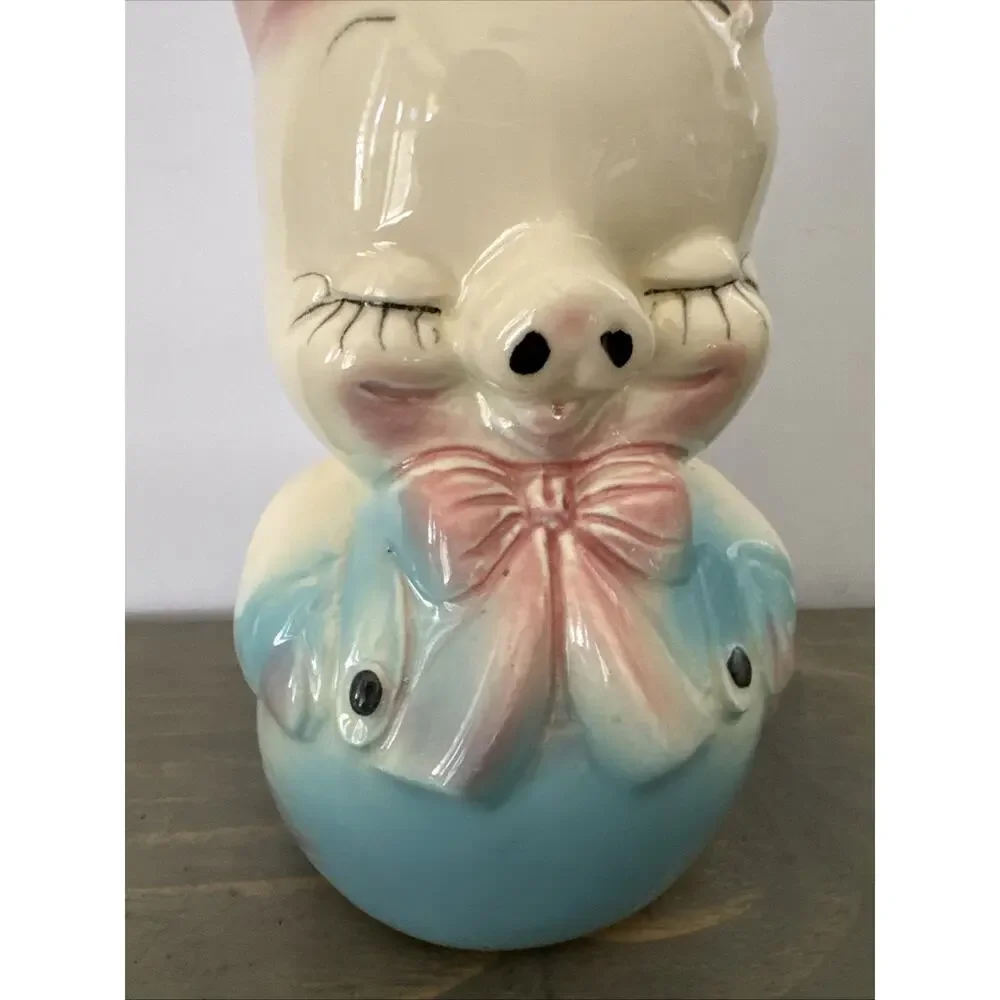 Hull Pottery LEEDS Pig Liquor Bottle 1940's No Cork 7 1/4